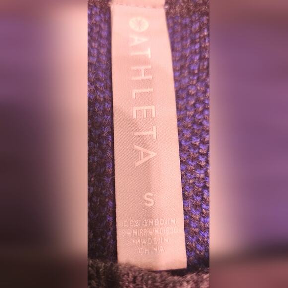 Athleta Wool Cashmere leopard print charcoal gray crewneck sweater. Size… - Picture 5 of 9